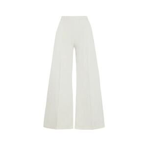 Ripley Rader Ponte Knit Wide Leg Pants Womens Sz 1 White Office Career Chic Boho